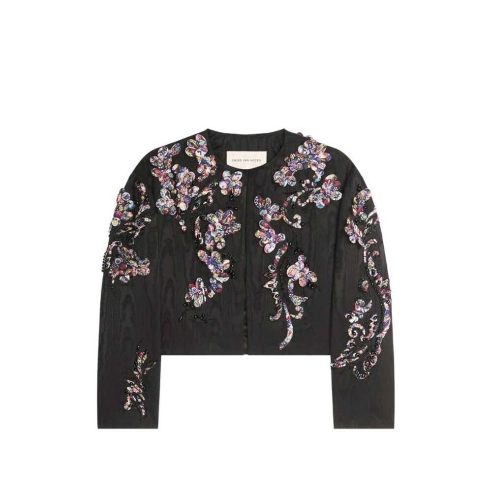 Dries Van Noten Women Embroidered Moiré Jacket